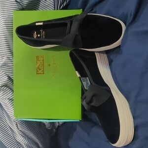 Black Velvet bow Keds for Kate Spade
